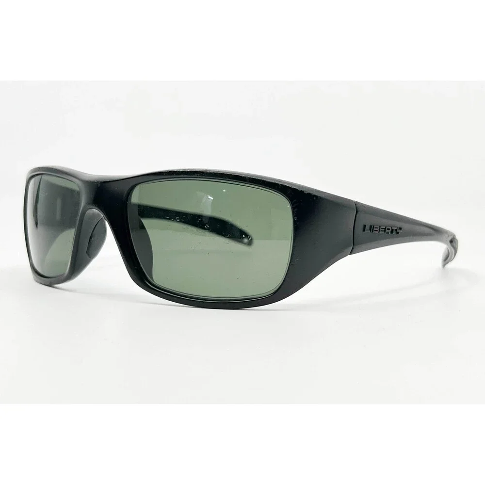 Liberty Sport Roadster Sunglasses Mens Black Green Wrap Around Rectangle